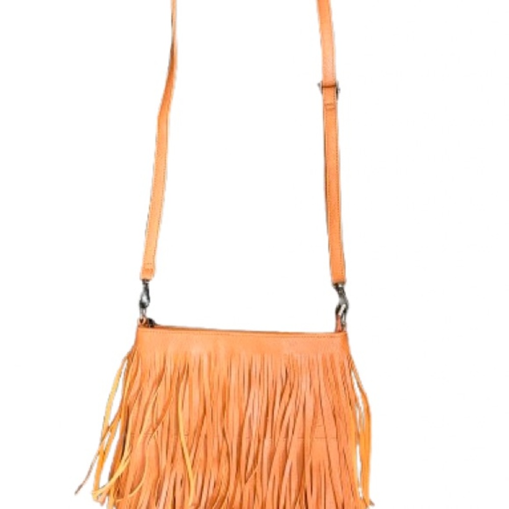 Boho-Chic Fringe Faux Leather Crossbody Bag - Picture 5 of 7